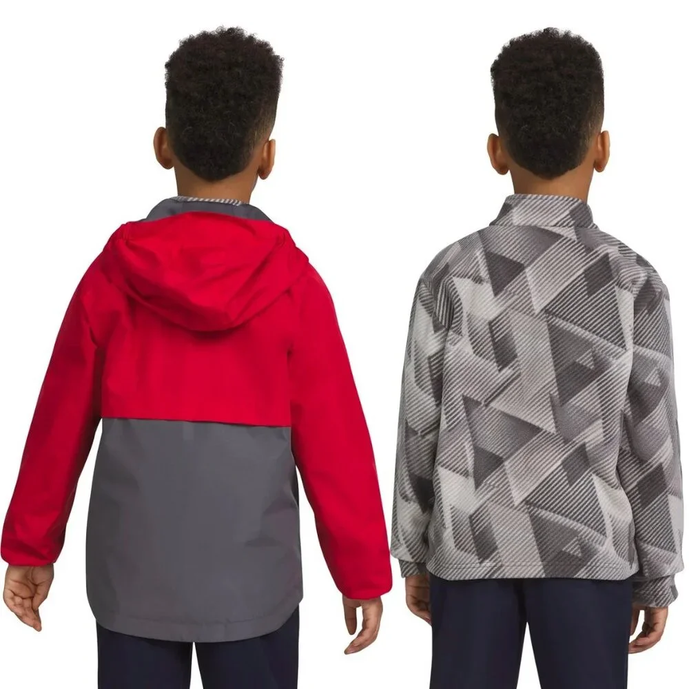 RED- Eddie Bauer Youth 3-in-1 Jacket : Inner Fleece‎ Liner Water Resistant
